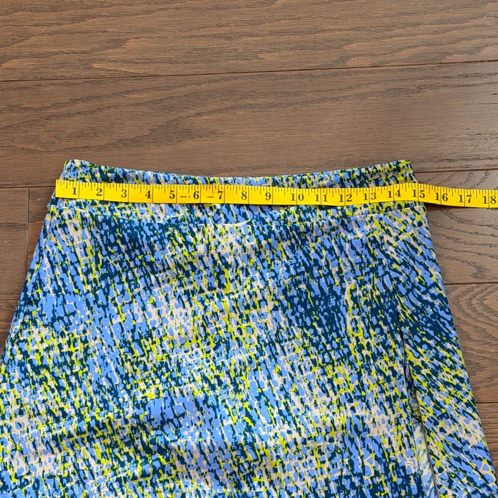 Jude Connally Morgan Skort Mid Rise Jude Cloth Blue Green Print Size XS - Picture 4 of 9
